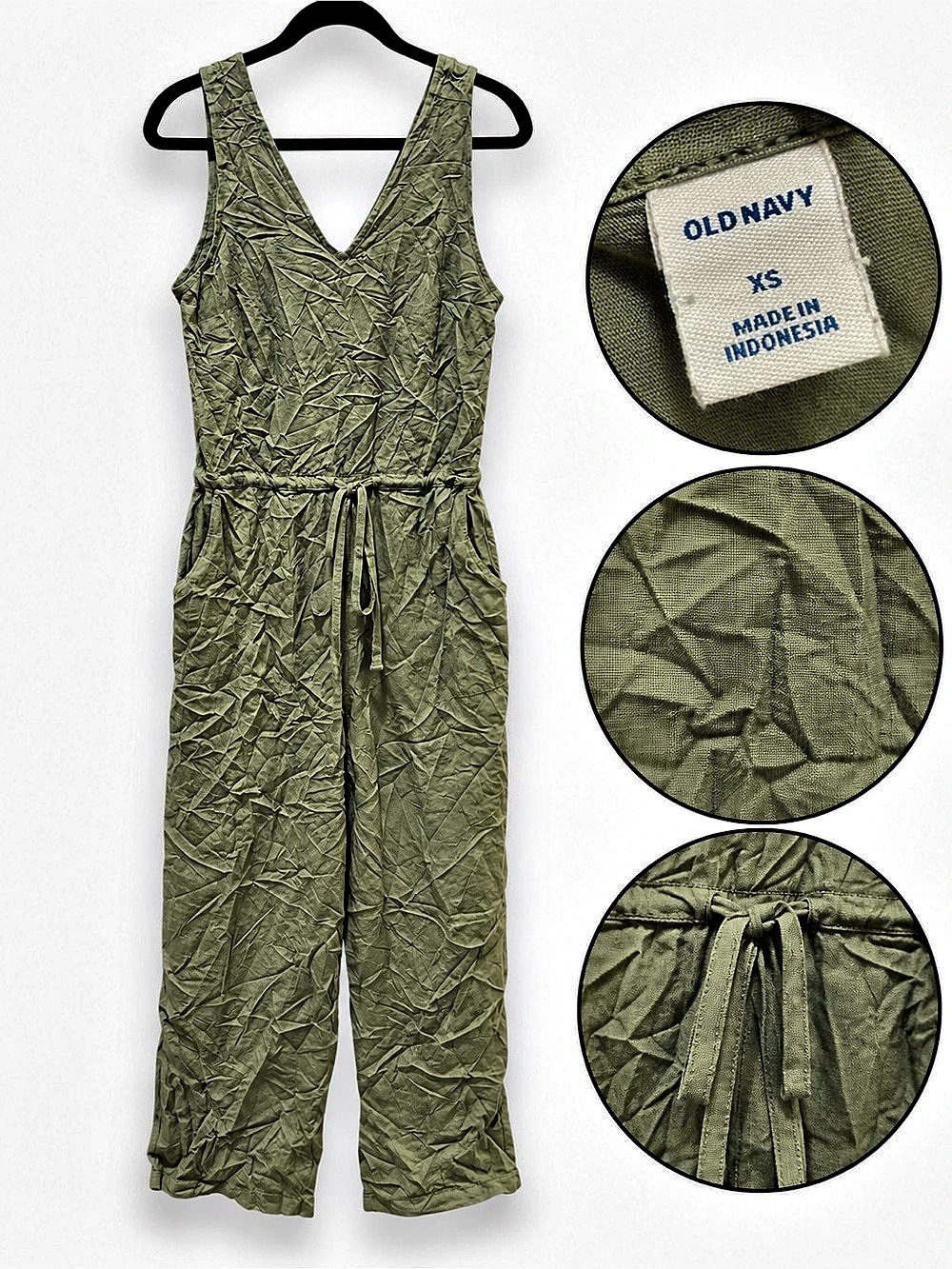 OLD NAVY Green Wide Leg Jumpsuit Size XS